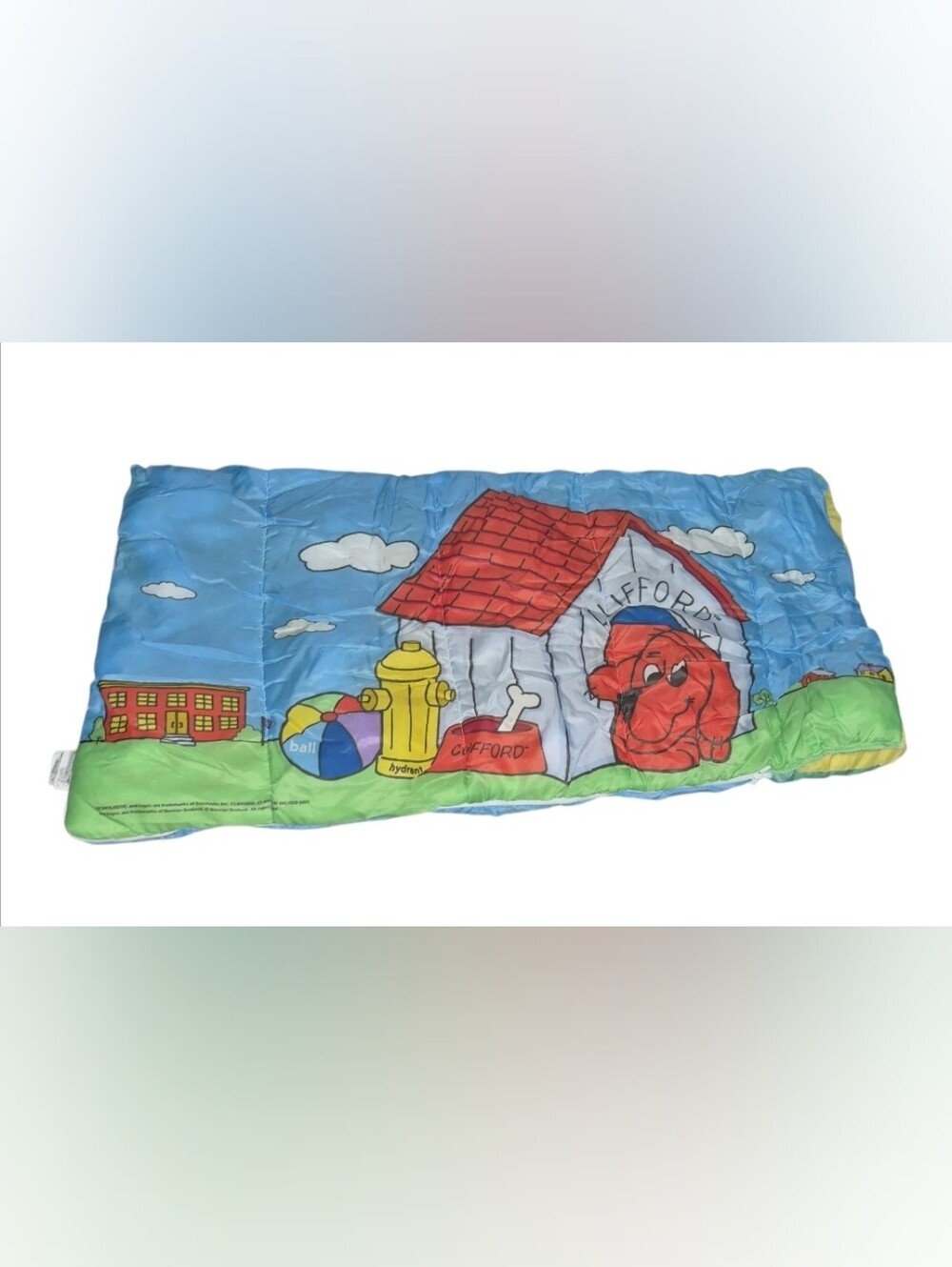 VTG  Scholastic CLIFFORD THE BIG RED DOG Indoor Sleeping Bag 30x57 Kids